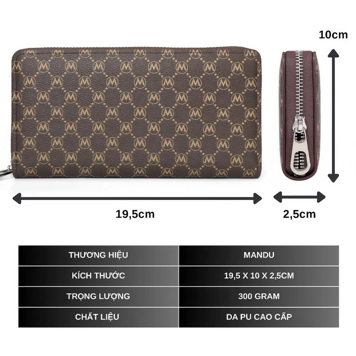 Mandu Women's Elegant Long Wallet – Multi-Pocket – 6
