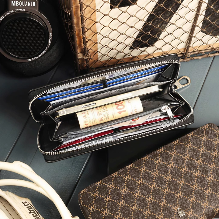 Mandu Women's Elegant Long Wallet – Multi-Pocket – 4