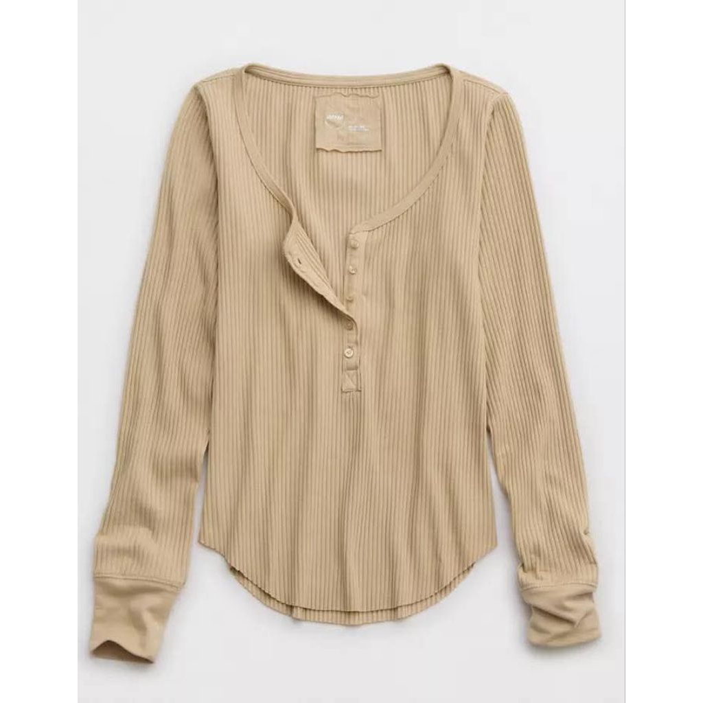Áo thun tăm henley Aerie xuất xịn bigsize (38-80kg)