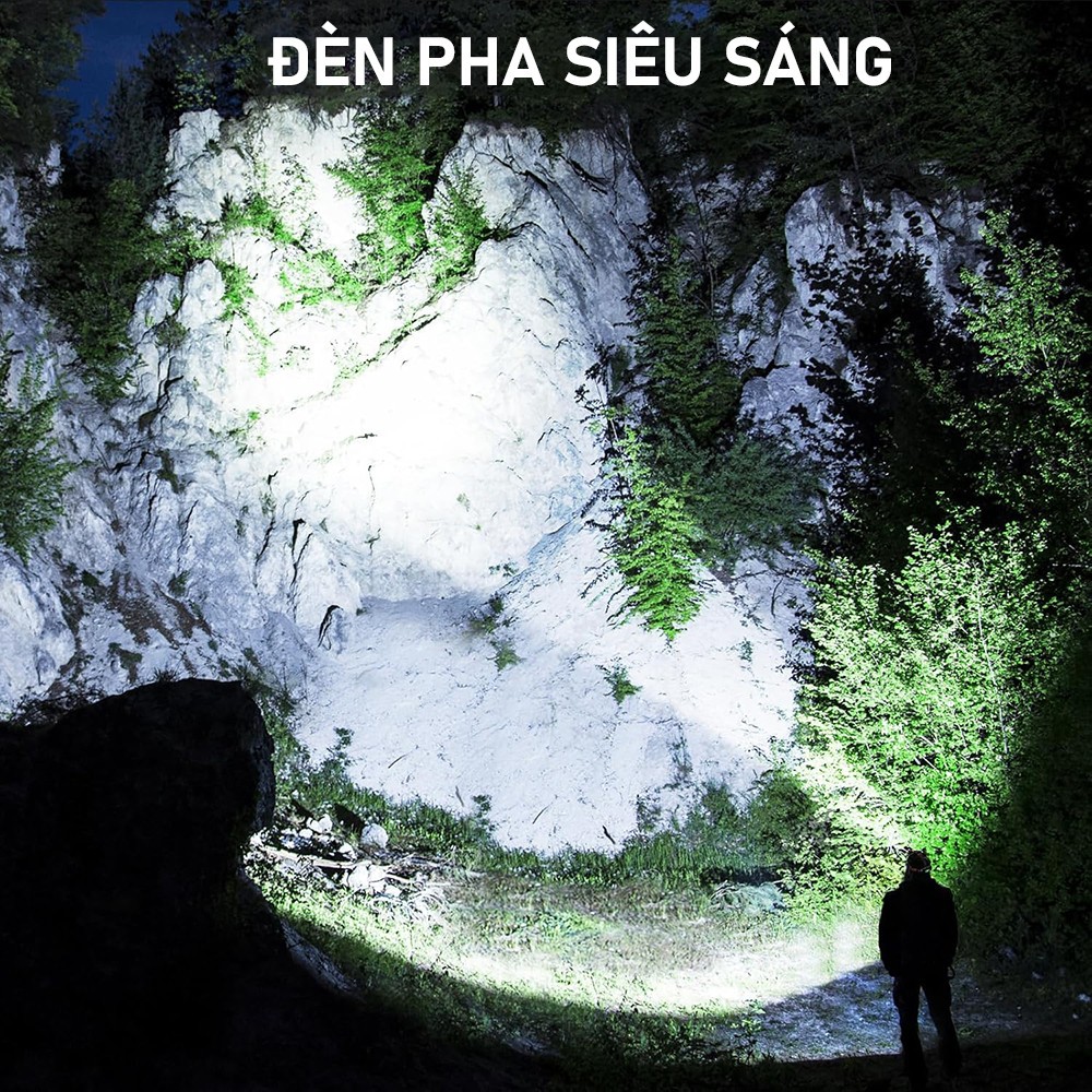 Đèn Pha Di Động Đa Năng Siêu Sáng Ipx4 Chống Nước 3 Chế Độ Chiếu Sáng