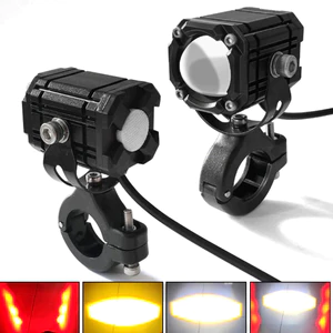 Đèn Trợ Sáng Bi Cầu Mini W2  4 chế độ mắt quỷ 2 ánh sáng vàng - trắng, demi đỏ kèm 12 tháng Giá 1 bóng