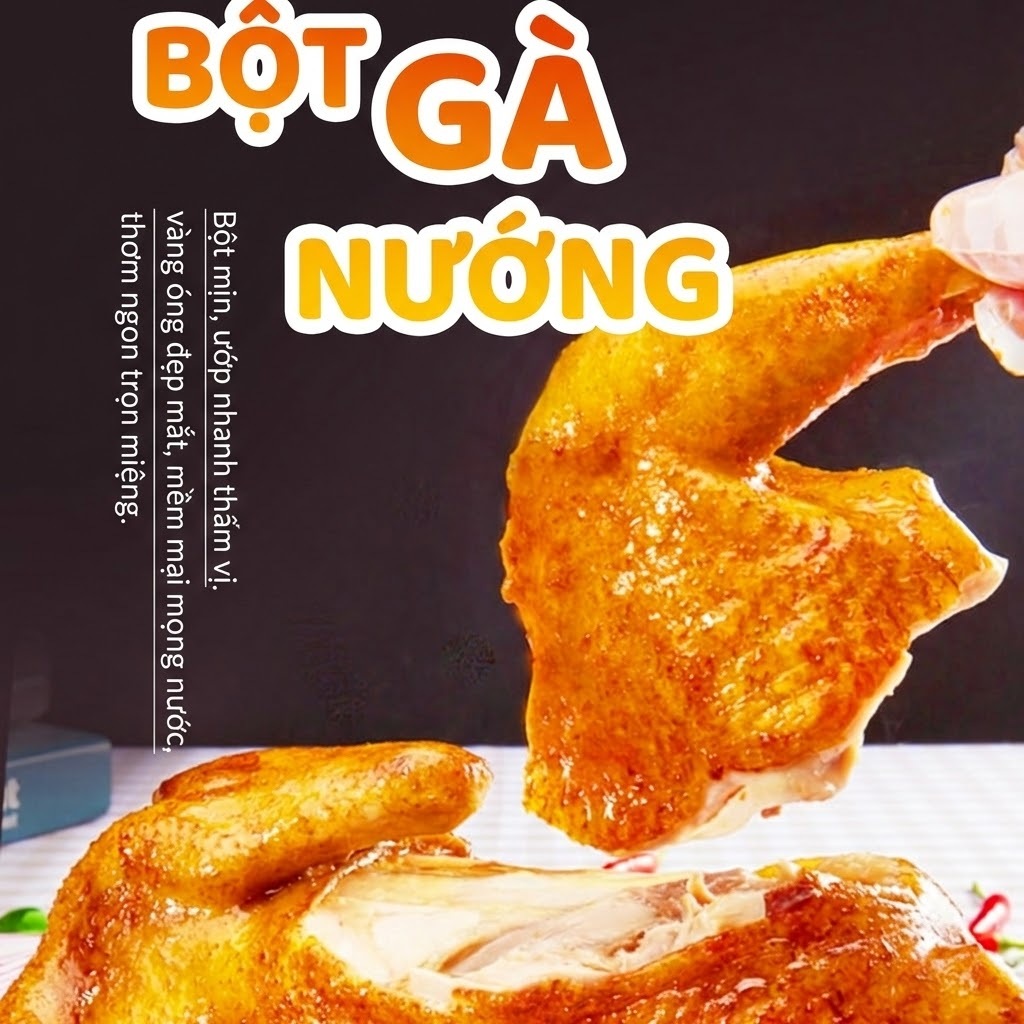 Gói Gia Vị Gà Nướng Quảng Đông Sen Trang 30g - Ướp Gà Da Vàng Giòn Rụm, Thơm Vị Muối Hoa Tiêu Lên Màu Cực Đẹp Luka Food