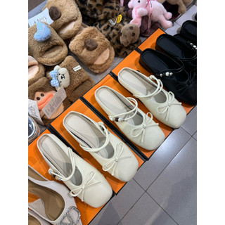 Dép Sục Xẹp Ngọc Nơ Hàng Nhập QC Fullbox / Mieo Shoes D3123 D3124 D3125