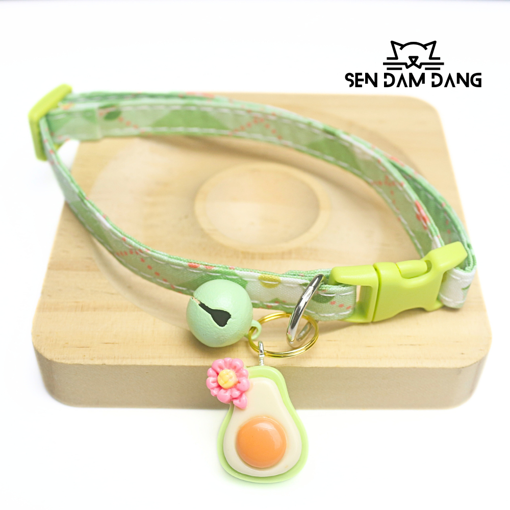 Vòng Cổ Vải Charm Chuông Cho Mèo Size 18-30cm (2-5kg)