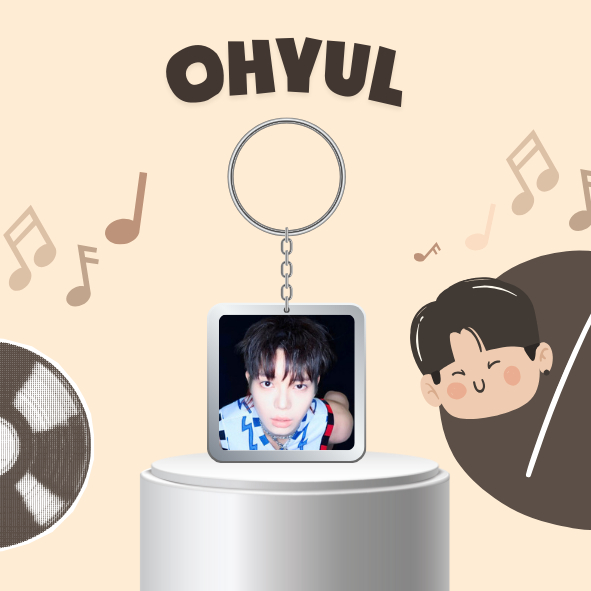Móc khóa nhựa / keyring OHYUL nhóm nhạc Hàn Quốc Kpop LNGSHOT