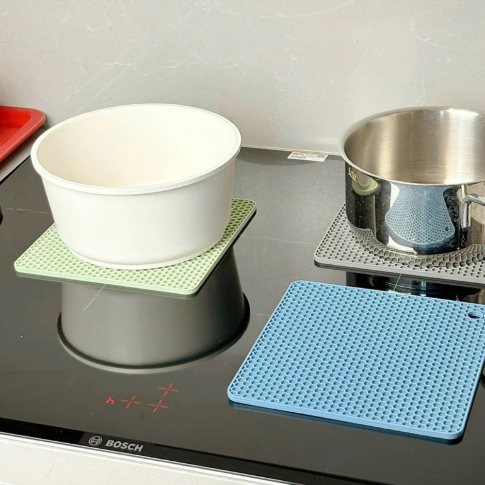 Miếng lót silicon cách nhiệt cao cấp, tấm lót chống xước bếp chịu nhiệt lên tới 200 độ C dễ dàng vệ sinh