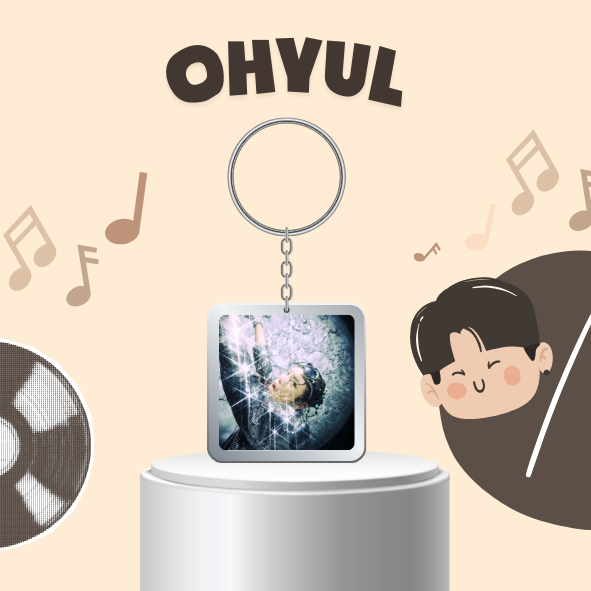 Móc khóa nhựa / keyring OHYUL nhóm nhạc Hàn Quốc Kpop LNGSHOT