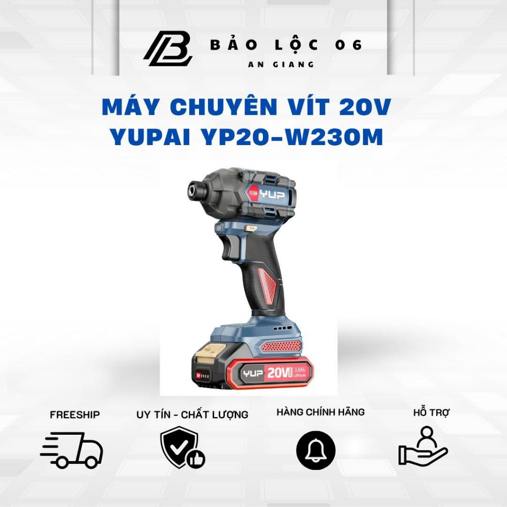 Máy Chuyên Vít có búa dùng pin YUPAI-YUP YP20-W230M lực siết 230Nm động cơ không chổi than lõi đồng