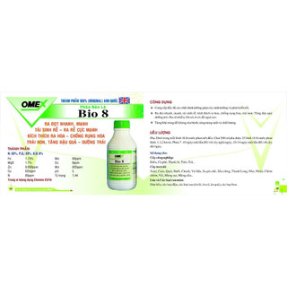 Omex Bio 8 chai 100ml– Phân Bón Lá Trung Vi Lượng Kích Rễ Mạnh, Bung Đọt Nhanh Và Dưỡng Hoa Đậu Quả