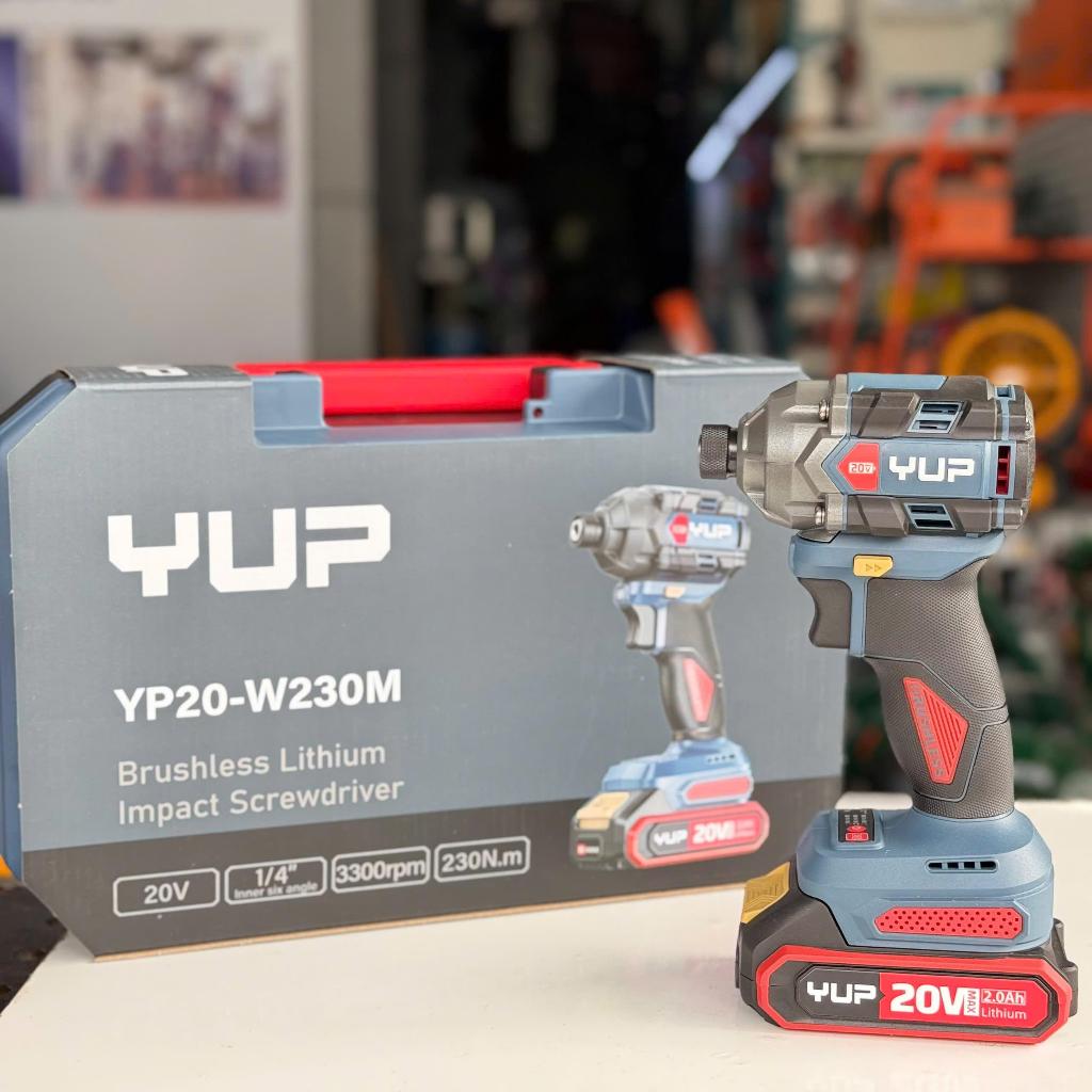 Máy Chuyên Vít có búa dùng pin YUPAI-YUP YP20-W230M lực siết 230Nm động cơ không chổi than lõi đồng