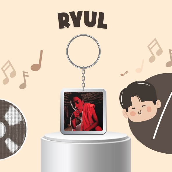 Móc khóa nhựa / keyring RYUL nhóm nhạc Hàn Quốc Kpop LNGSHOT