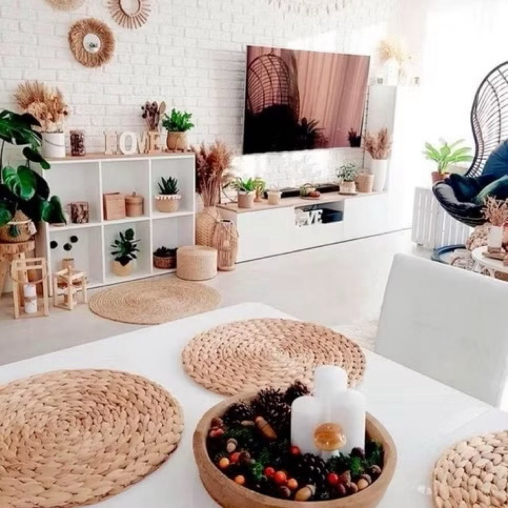 Đĩa lục bình,đĩa cói⚡ GIÁ CỰC SỐC ⚡ Thảm lót đĩa, treo tường, decor trang trí đa dạng nhiều size