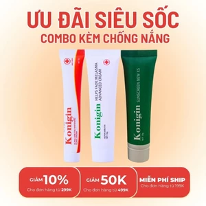 Kem Nám Mờ Thâm Konigin Dưỡng Trắng Da, Giảm Thâm Sạm, Cấp Ẩm Phục Hồi Da Bộ 3 Món