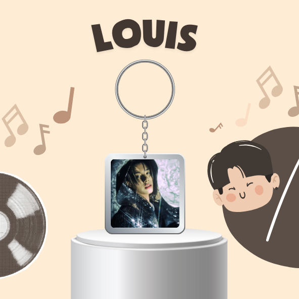 Móc khóa nhựa / keyring LOUIS nhóm nhạc Hàn Quốc Kpop LNGSHOT
