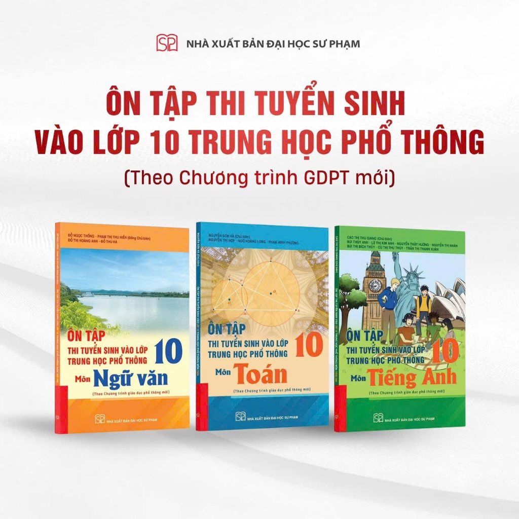 Sách - Combo 3 cuốn Ôn tập thi tuyển sinh vào lớp 10 (Toán, Ngữ