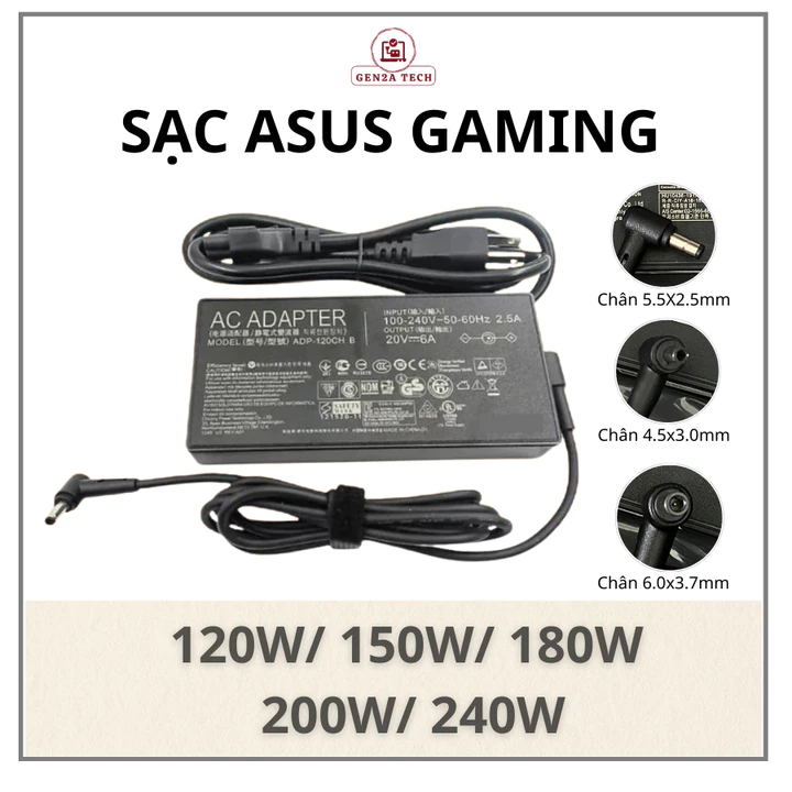 Sạc laptop ASUS Gaming ASUS ROG Strix Sạc ASUS TUF Gaming ASUS ROG Zephyrus ASUS ROG Mothership Sạc ASUS TUF Dash