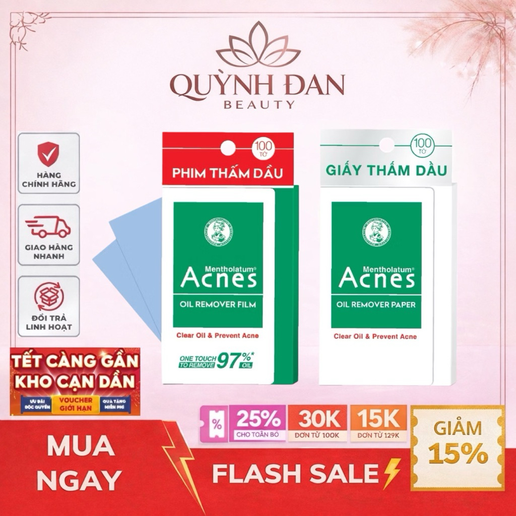 Giấy thấm dầu Acnes Oil Remover Paper (100 tờ)