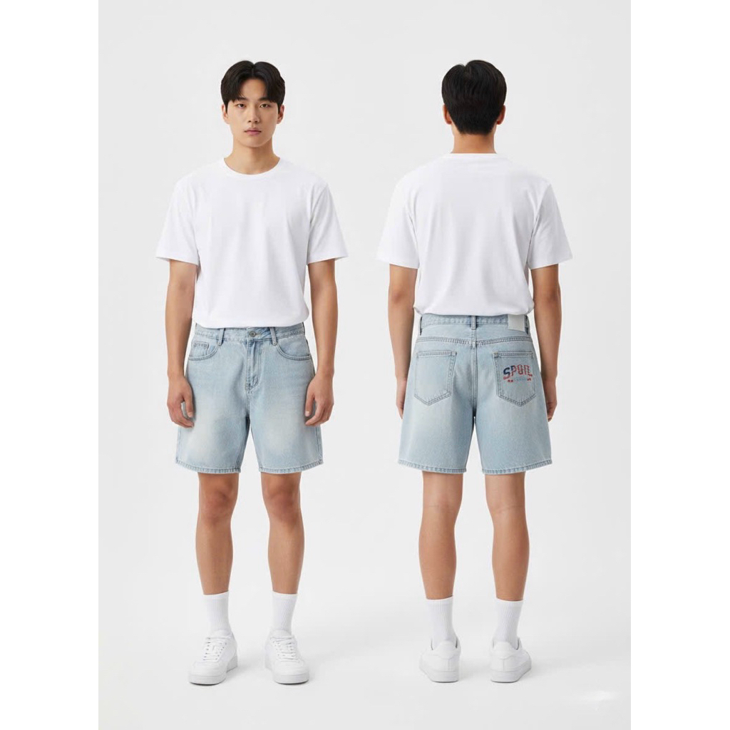 QUẦN SHORT THÊU CHỮ “SPOIL” - FORM TRÊN GỐI, JEAN COTTON, MỀM DÀY DẶN, LOCAL BRAND TMT.STU. | TMTD02