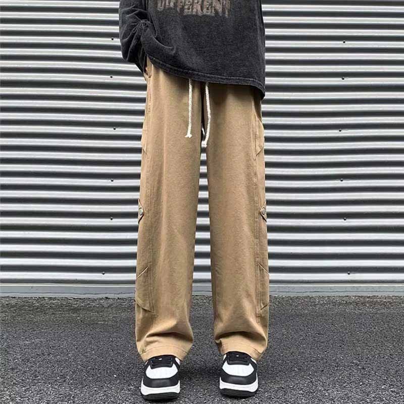 Quần Kaki Nam Nữ Ống Rộng 6 nút Sườn Phong Cách Hàn Quốc, jogger form rộng bigsize 40-75kg UNISEX K1