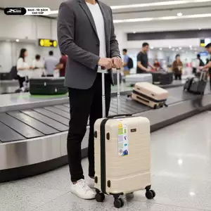 Vali Kéo Du Lịch Cao Cấp Xbags White Titan Pro XB6105 - Khóa TSA Cổng Sạc USB Sang Trọng Tiện Lợi!