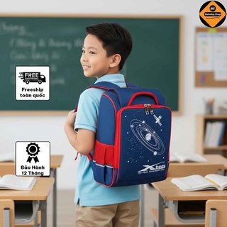 Balo chống gù siêu nhẹ XBAGS Universe – Cặp học sinh tiểu học mầm non cao cấp, êm vai, hỗ trợ bảo vệ cột sống cho bé!