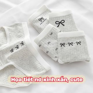 Quần lót nữ cotton kháng khuẩn cao cấp co giãn linh hoạt cạp vừa tôn dáng họa tiết dễ thương L1108