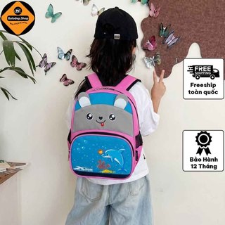 Balo bé gái mầm non đi học đi chơi Xbags Dolphin XB3021 màu hồng dễ thương cao cấp!