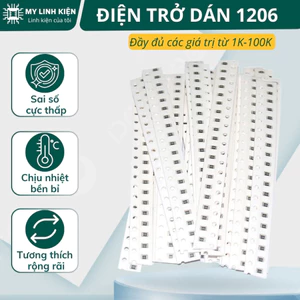 Điện trở dán 1206 1K-100K dây 100c chất lượng cao