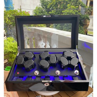 [BH 2 NĂM] Tủ Hộp Đựng Đồng Hồ Cơ 9 Xoay + 7 Tĩnh Chính Hãng ACBOW Lót Nỉ Nhung Cao Cấp - Hộp Lắc Lên Cót Đồng Hồ