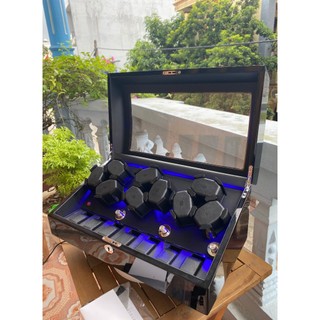 [BH 2 NĂM] Tủ Hộp Đựng Đồng Hồ Cơ 9 Xoay + 7 Tĩnh Chính Hãng ACBOW Lót Nỉ Nhung Cao Cấp - Hộp Lắc Lên Cót Đồng Hồ