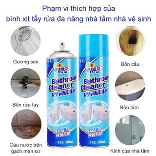[Phiên Bản Mới] Chai Xịt Bọt Tuyết Vệ Sinh Nhà Cửa, Phòng Tắm Bathroom Cleaner 500ml