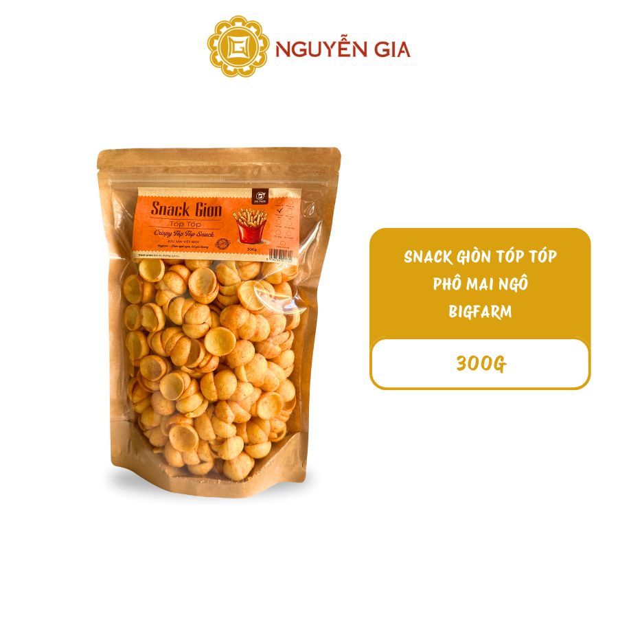 Snack Giòn Tóp Tóp Phô Mai Ngô Bigfarm 200g / 300g / 400g