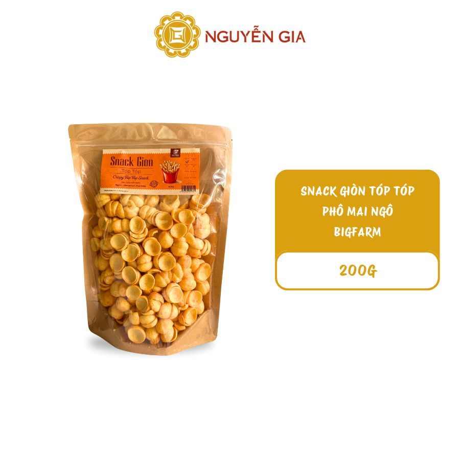 Snack Giòn Tóp Tóp Phô Mai Ngô Bigfarm 200g / 300g / 400g