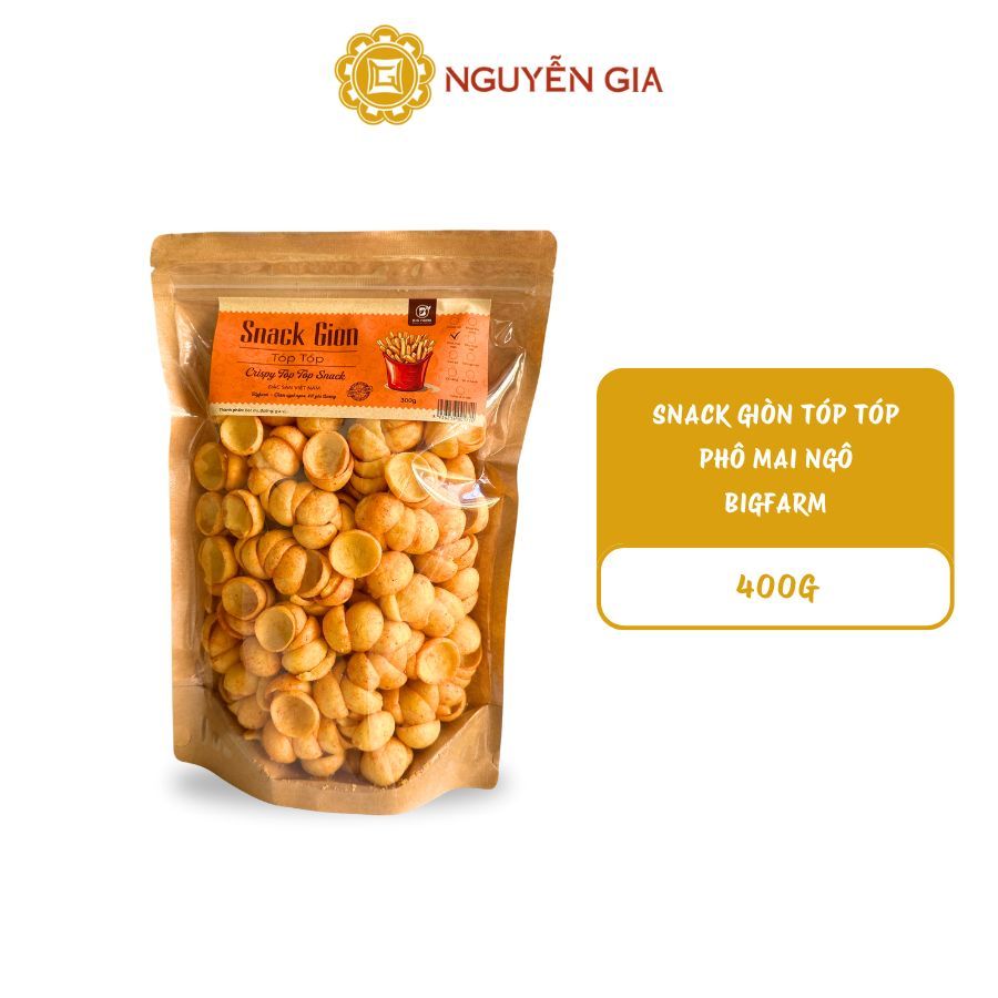 Snack Giòn Tóp Tóp Phô Mai Ngô Bigfarm 200g / 300g / 400g