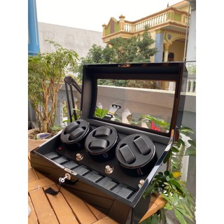 [BH 2 NĂM] Tủ Hộp Đựng Đồng Hồ Cơ 6 Xoay + 7 Tĩnh Chính Hãng ACBOW Lót Nỉ Nhung Cao Cấp - Hộp Lắc Lên Cót Đồng Hồ