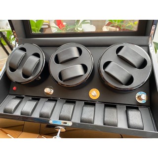 [BH 2 NĂM] Tủ Hộp Đựng Đồng Hồ Cơ 6 Xoay + 7 Tĩnh Chính Hãng ACBOW Lót Nỉ Nhung Cao Cấp - Hộp Lắc Lên Cót Đồng Hồ