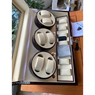 [BH 2 NĂM] Tủ Hộp Đựng Đồng Hồ Cơ 6 Xoay + 7 Tĩnh Chính Hãng ACBOW Lót Nỉ Nhung Cao Cấp - Hộp Lắc Lên Cót Đồng Hồ