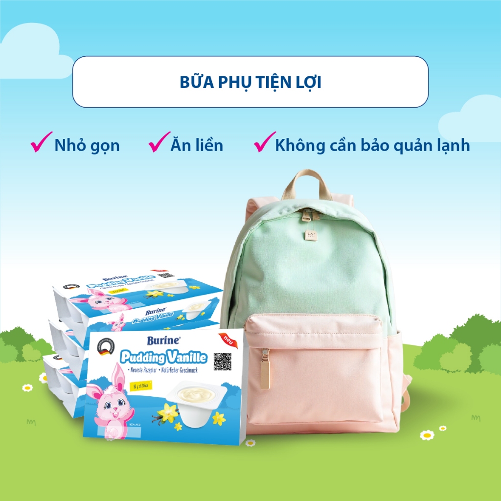Pudding Burine Ăn Dặm Đủ Vị Bổ sung năng lượng dành cho bé từ 6 tháng tuổi - Nhập khẩu Đức