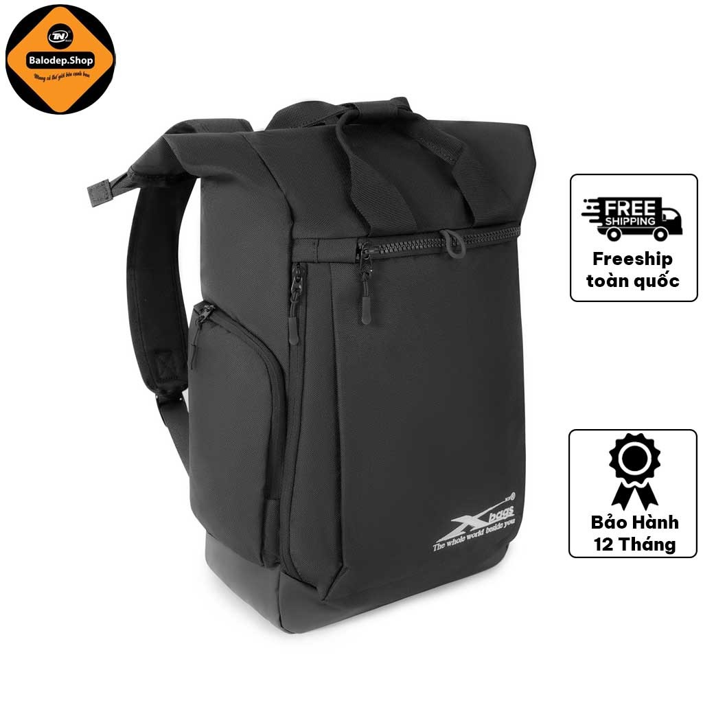 Balo du lịch nắp gập cỡ lớn Xbags Secret XB1201 màu đen tiện dụng nam tính chất liệu trượt nước!
