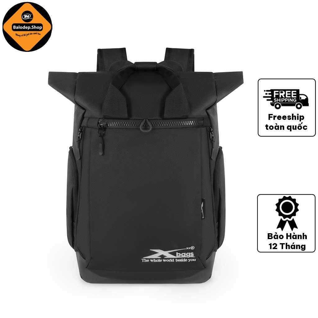 Balo du lịch nắp gập cỡ lớn Xbags Secret XB1201 màu đen tiện dụng nam tính chất liệu trượt nước!