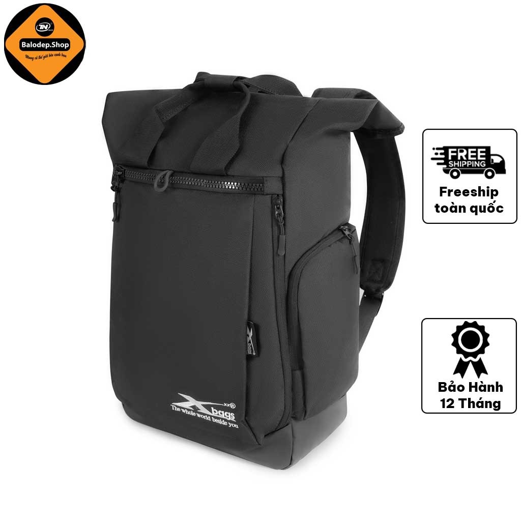 Balo du lịch nắp gập cỡ lớn Xbags Secret XB1201 màu đen tiện dụng nam tính chất liệu trượt nước!