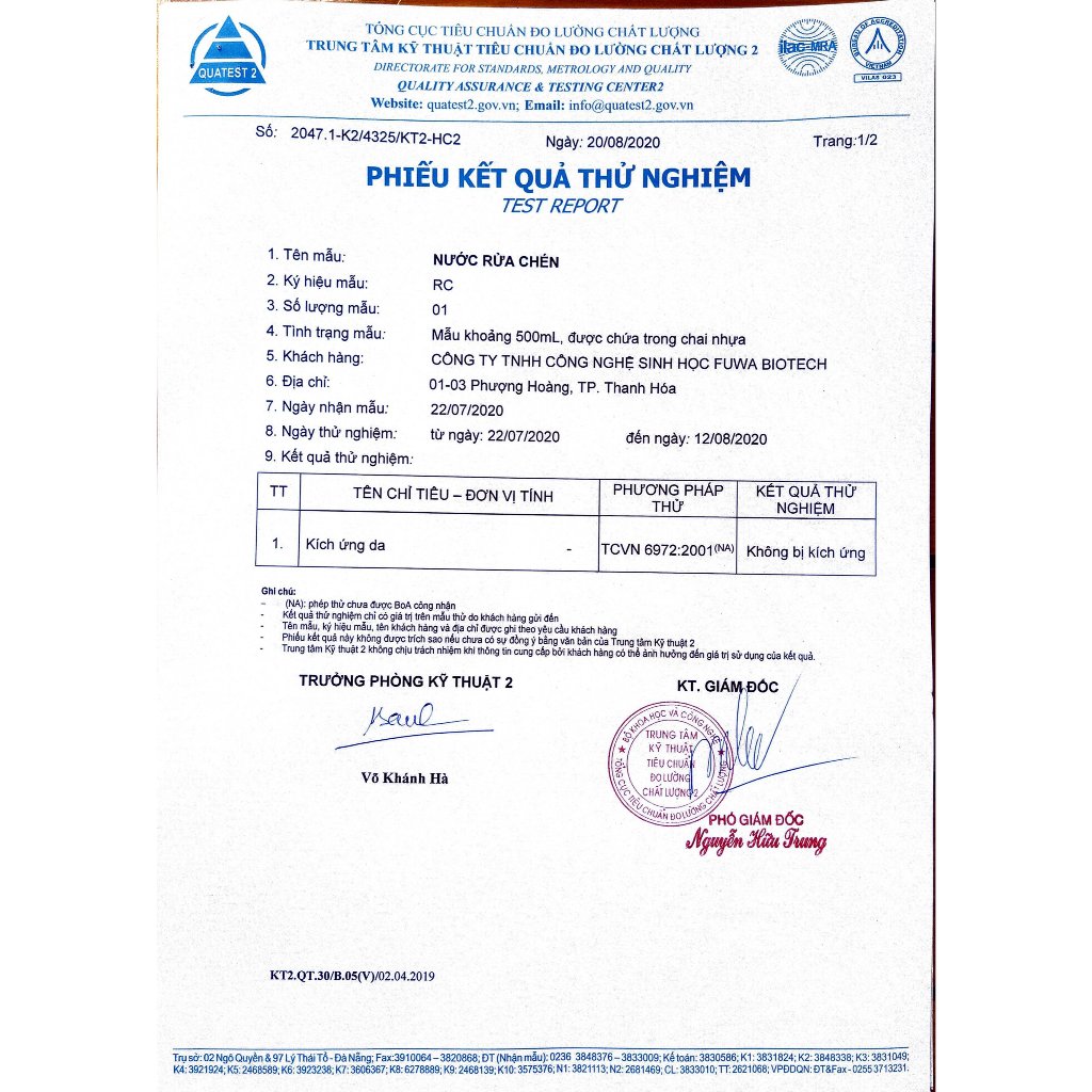 MUA1TANG1 Nước rửa chén FUWA3E Enzyme sạch x2 không dư lượng