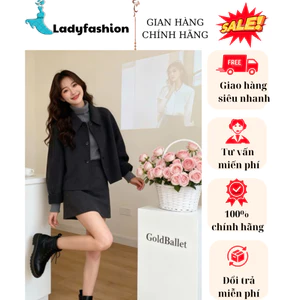 Set áo khoác dạ nữ kèm chân váy thời trang – Áo khoác dạ form rộng phối chân váy chữ A sang xịn – Set đồ dạ thu đông nữ