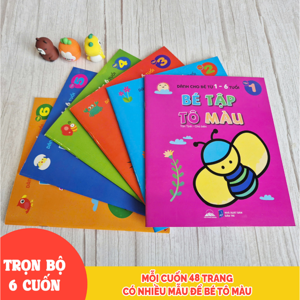 Sách - Combo 6 Cuốn Bé Tập Tô Màu - Dành Cho Bé 1 - 6 Tuổi