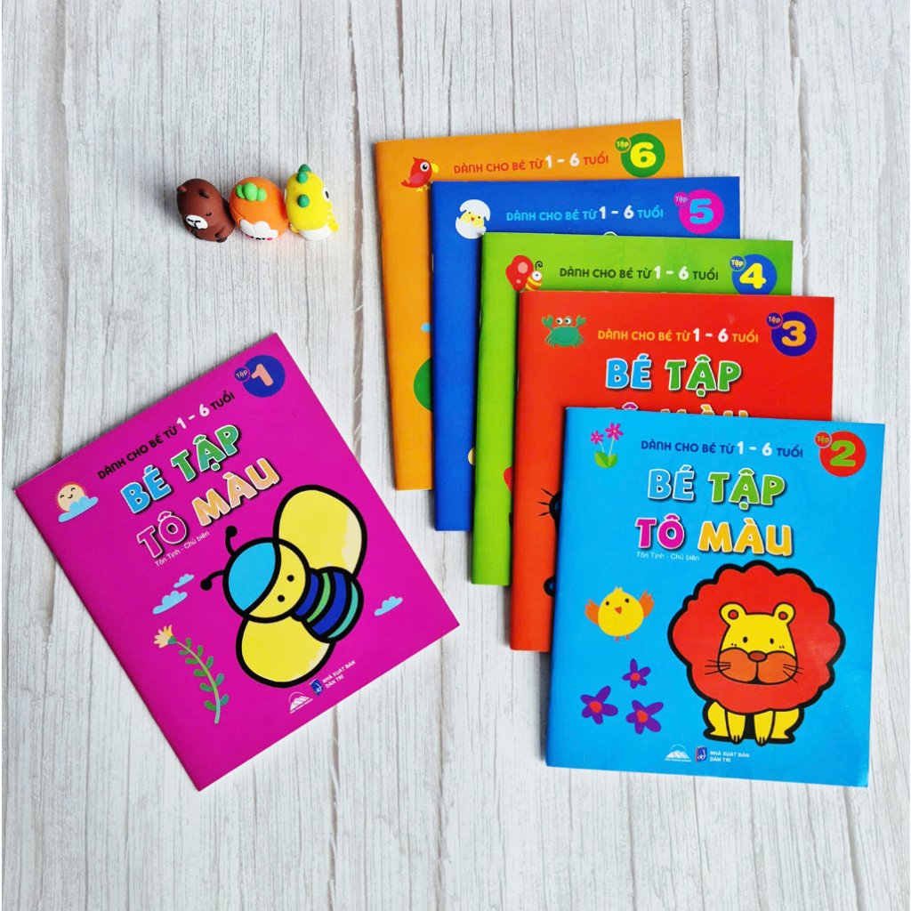 Sách - Combo 6 Cuốn Bé Tập Tô Màu - Dành Cho Bé 1 - 6 Tuổi