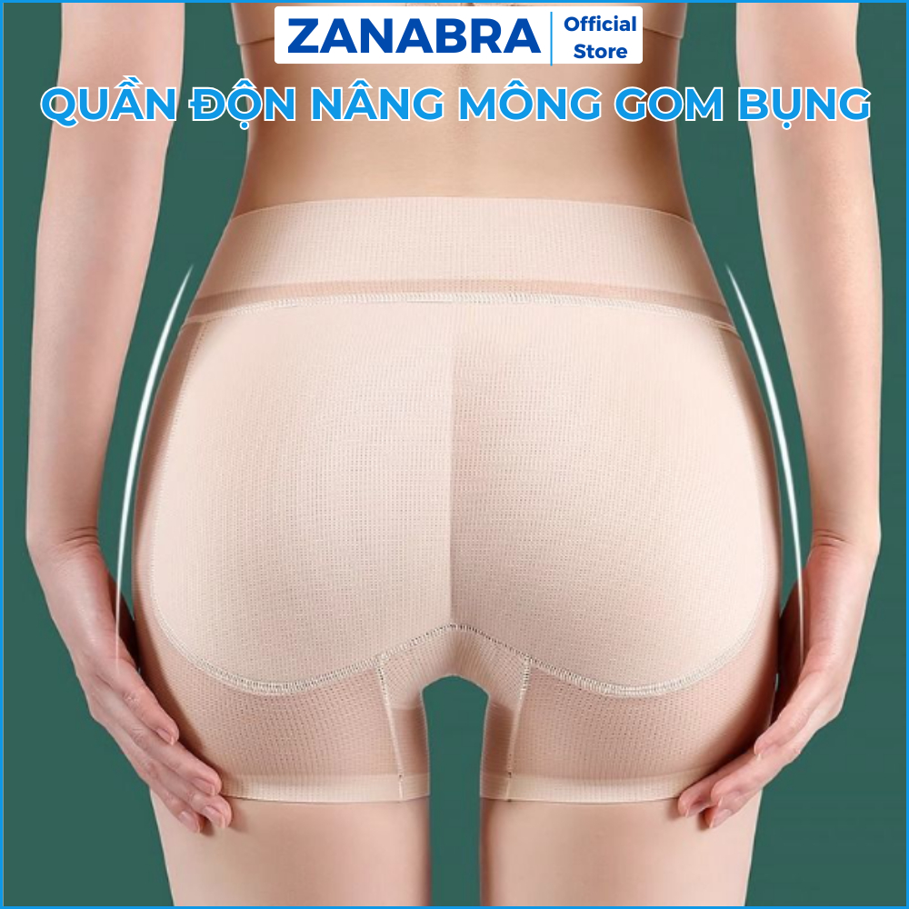 [MẪU MỚI 2026] Quần Độn Mông Nâng Vòng 3 Cạp Vừa Định Hình Vòng 2 Dáng Boxer Chất Su Thoáng Mát ZANABRA N2323
