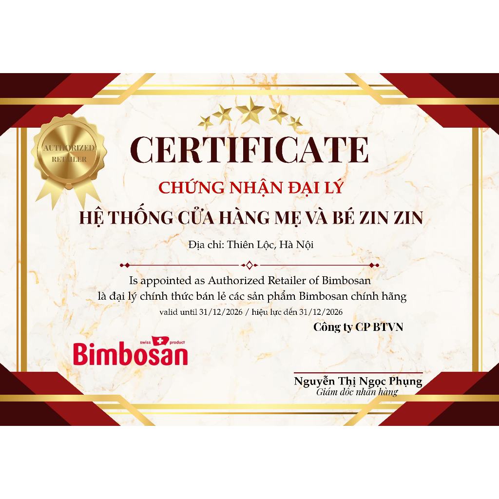 Sữa bột sinh học Bimbosan nhập khẩu Thụy Sĩ