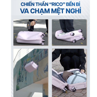 Vali Kéo MIA Du Lịch Larita RICO - Size 20/24/28, Nhựa PP Siêu Bền, Hạn Chế Bể Vỡ, Khoá Số TSA, Bảo Hành Trọn Đời