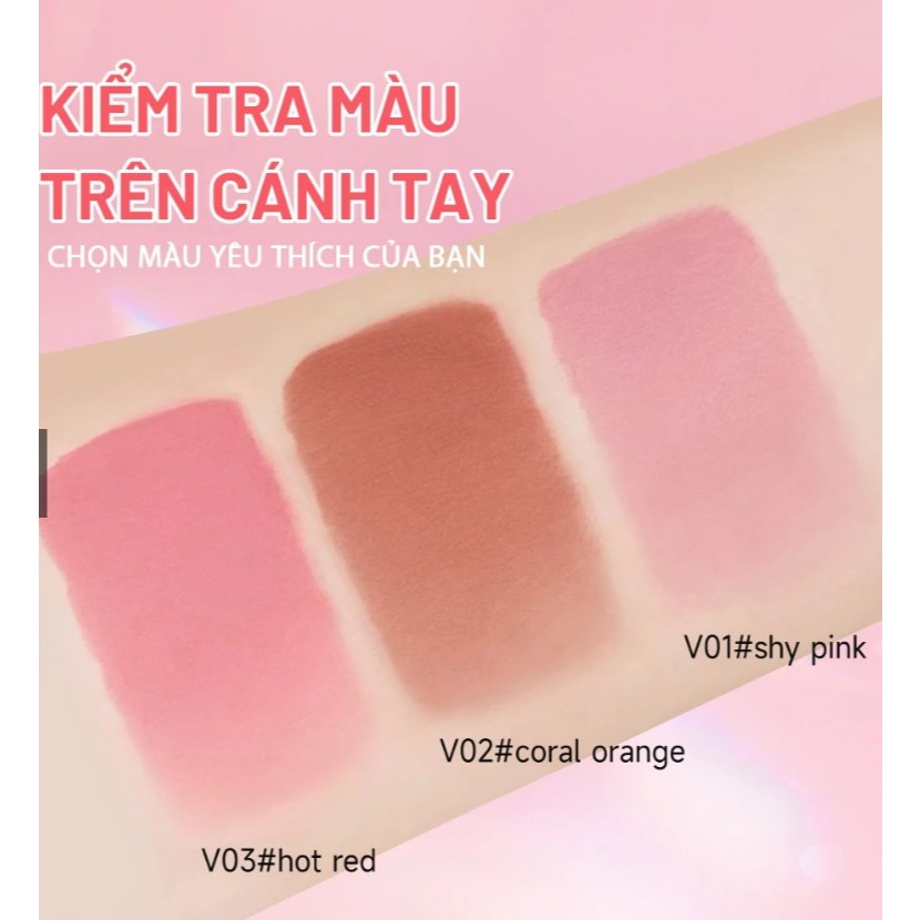 Phấn má hồng chính hãng 3 IN1 Kabeina CHÍNH HÃNG 🌸🌷 Red V03 CAM 02
