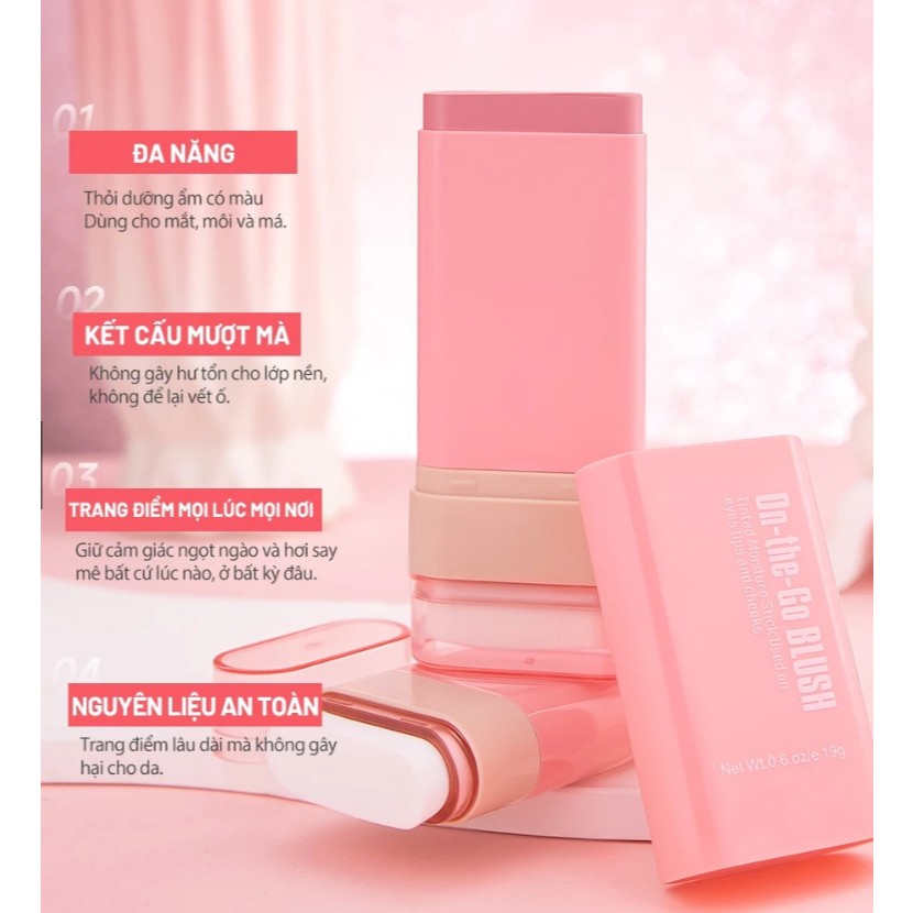 Phấn má hồng chính hãng 3 IN1 Kabeina CHÍNH HÃNG 🌸🌷 Red V03 CAM 02